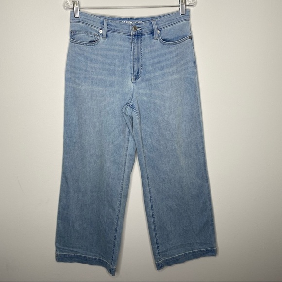 Lands' End Light Wash Wide Leg Jeans - Picture 2 of 11